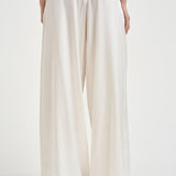Pantalone donna Sandy a palazzo bianco 326SS3808S IVORY DANAME 