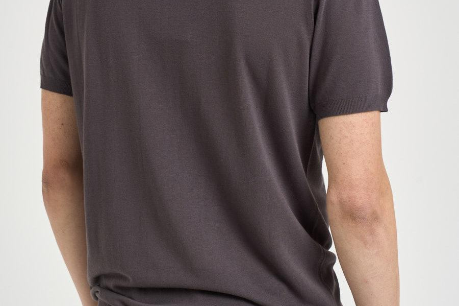 Polo uomo in maglia grigio antracite M060526 197 ACCADEMIE TESSILI 