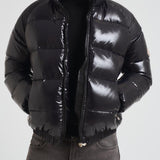 Piumino uomo in nylon lucido nero HUY015 0009 PYRENEX 