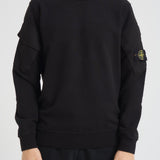 Felpa uomo girocollo nera 6100008 S0A20V0029 STONE ISLAND 