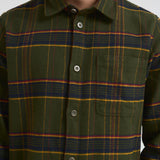 Camicia uomo a quadri verde 1000546 515 LES DEUX 