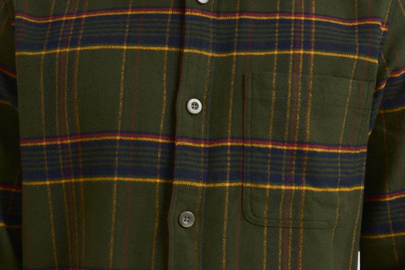 Camicia uomo a quadri verde 1000546 515 LES DEUX 