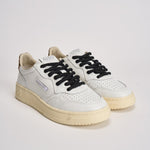 Sneakers donna Medalist Low bianca e cavallino leopardato AULW OC01 AUTRY 