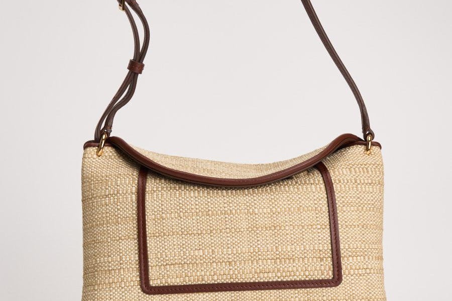 Borsa donna "Penelope" Slouch in raffia beige 000175 BEIGERAFFIA WANDLER 