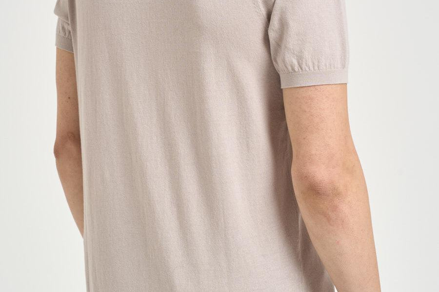 Polo uomo in maglia beige chiaro SLOANCOTTON 15H MC2 SAINT BARTH 