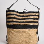 Borsa donna Bayia in rafia beige e nera PP0017FB D1X06MBKNL ISABEL MARANT 