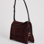 Borsa donna "Penelope" Slouch in suede bordeaux 000148 ACAISUEDE WANDLER 