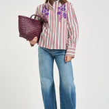 Camicia donna a righe multicolor MIRADI MULTI ANTIK BATIK 
