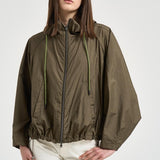 Giubbotto donna in tessuto tecnico verde oliva GI000356D 127017730 HERNO 