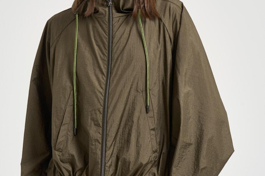 Giubbotto donna in tessuto tecnico verde oliva GI000356D 127017730 HERNO 