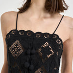 Top donna Nelssy in sangallo nero HT0859FA D2J01IBLACK ISABEL MARANT 