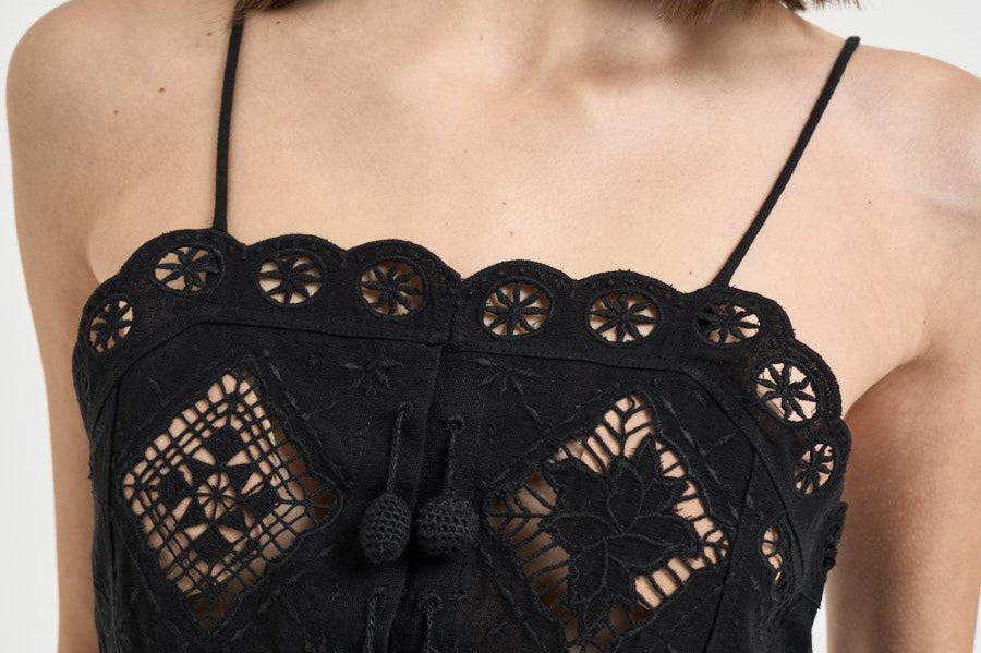 Top donna Nelssy in sangallo nero HT0859FA D2J01IBLACK ISABEL MARANT 