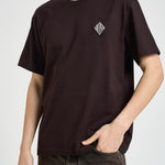 T-shirt uomo girocollo marrone TH0028 3LSA LACOSTE 