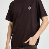 T-shirt uomo girocollo marrone TH0028 3LSA LACOSTE 