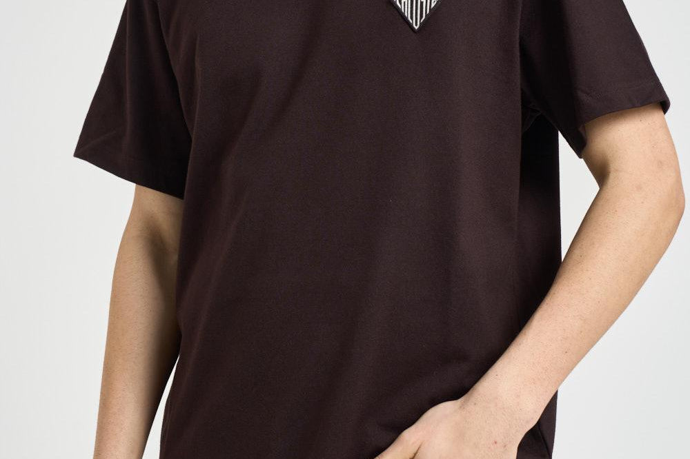 T-shirt uomo girocollo marrone TH0028 3LSA LACOSTE 