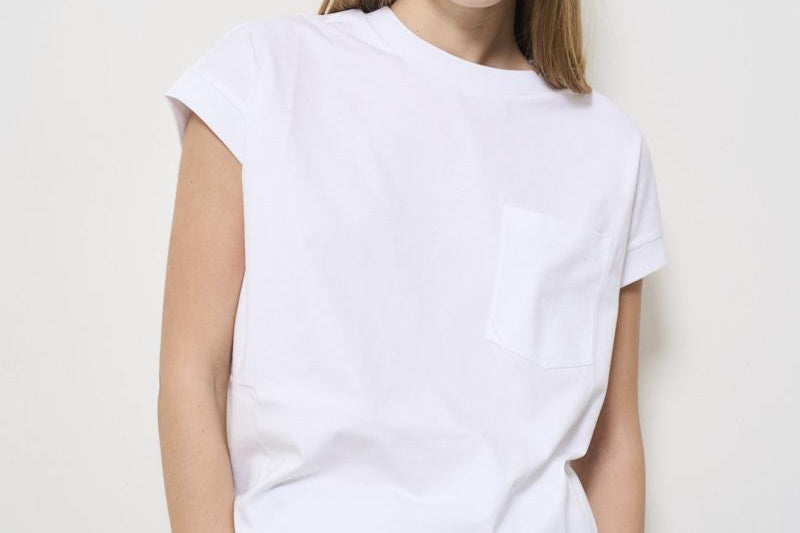 T-shirt donna girocollo bianca F5SW62 A01 LIVIANA CONTI 