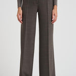 Pantalone donna a palazzo Powo tortora D231491 POWO024CASTAGNA P.a.r.o.s.h. 