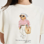 T-shirt donna in felpa panna 211B20069 001 RALPH LAUREN 