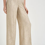 Pantalone donna a palazzo dorato con ricami 173874 D9488403 INCOTEX 