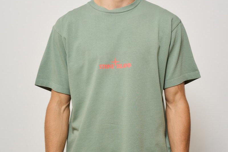 T-shirt uomo girocollo verde salvia 21002RC S0137V0055 STONE ISLAND 
