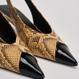 Slingback donna in pelle pitonata 1159843091 JOJOBA3091 ROTATE 