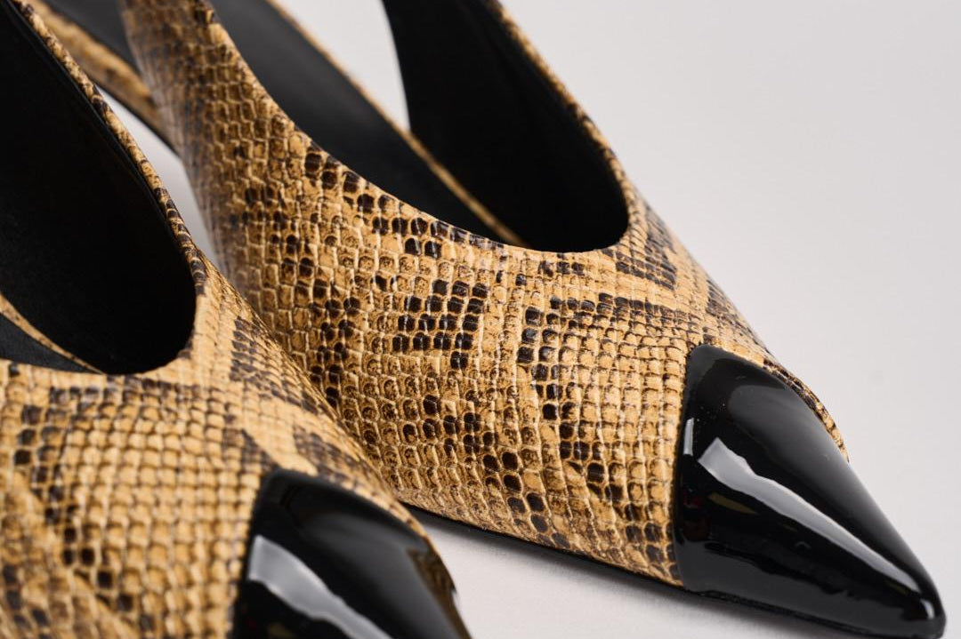 Slingback donna in pelle pitonata 1159843091 JOJOBA3091 ROTATE 