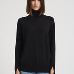 Dolcevita donna in maglia fine nera A23 Y69 LIVIANA CONTI 
