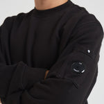 Felpa uomo gircollo nera SS718A 006372G999 CP COMPANY 