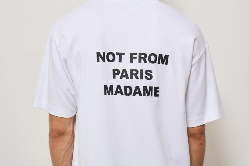 T-shirt uomo girocollo bianca TS203 CO0002OPW DROLE DE MONSIEUR 