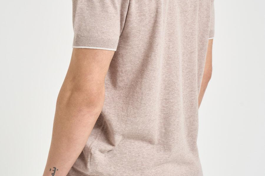 Maglia uomo a maniche corte tortora M010201 114 ACCADEMIE TESSILI 