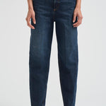 Jeans donna Bessie carrot fit in denim scuro DP784 DFE311800 DONDUP 