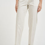 Pantalone donna con risvolto avorio ALICE LONG CRSILKWHITE BERWICH 
