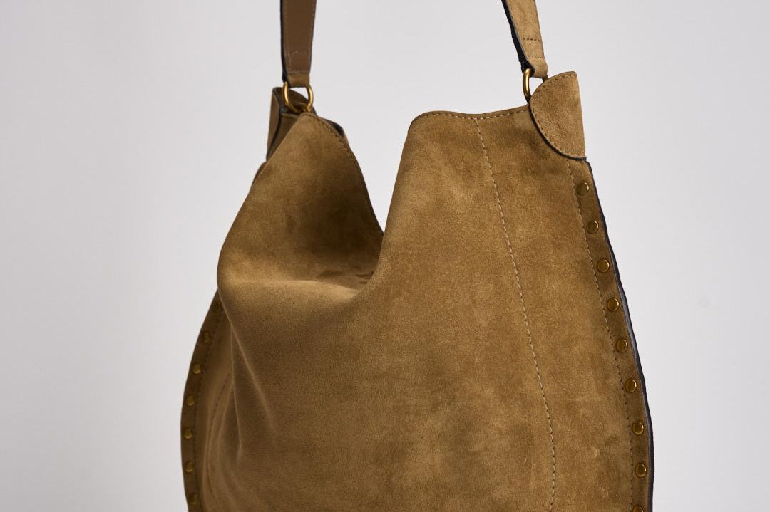 Borsa donna Oskan Hobo Soft in suede cammello PP0200FA B2C03M50TA ISABEL MARANT 