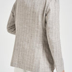 Giacca uomo doppiopetto gessata grigio chiaro 1SMC20K 850049T3259 TAGLIATORE 