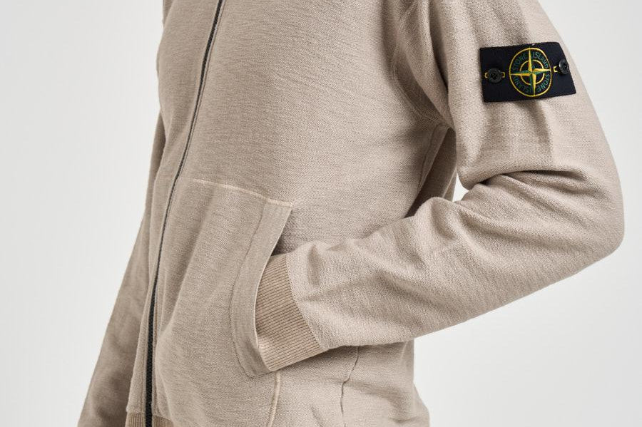 Felpa uomo in maglia con zip pietra 5100050 S01B0V009A STONE ISLAND 