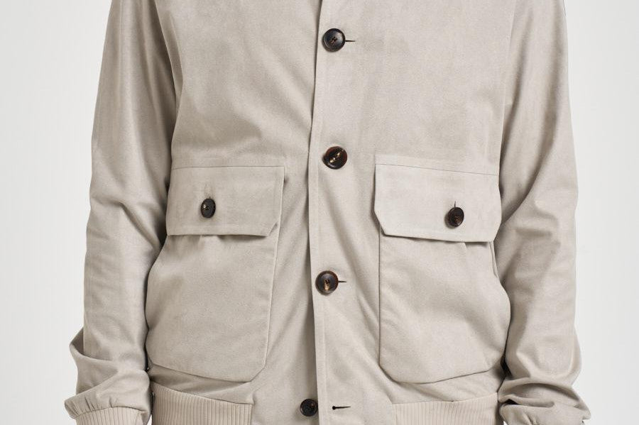 Giubbotto uomo in suede grigio pietra 26018 NABUCCO JACKET85 RRD 