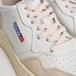 Sneakers uomo Medalist low in suede beige e bordeaux AULM LS03 AUTRY 
