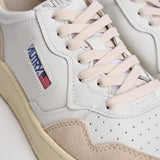 Sneakers uomo Medalist low in suede beige e bordeaux AULM LS03 AUTRY 