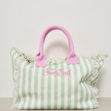 Borsa donna Vanity a righe verde VANITY 03756H MC2 SAINT BARTH 