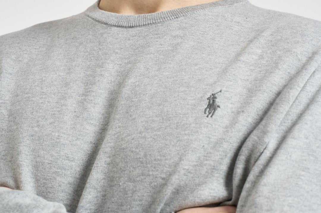 Maglia uomo girocollo grigio chiaro 710684957 003 RALPH LAUREN 