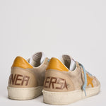 Sneakers uomo Ball Star beige e arancioni GMF00117 F00749515778 GOLDEN GOOSE 