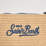 Pochette donna Parisienne Mini beige e blu PARISIENNEMINISTRAW 02778L MC2 SAINT BARTH 