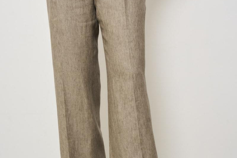 Pantalone donna tortora con pinces SIMONA LM104BROWN BERWICH 