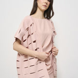 Cardigan donna traforato rosa F5SA74 F47 LIVIANA CONTI 