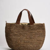 Borsa donna Mirozy in rafia marrone MIROZY DARKTEA IBELIV 