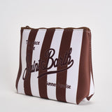 Pochette donna Aline a righe bianca e marrone ALINE 09242L MC2 SAINT BARTH 