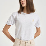 T-shirt donna Koldia girocollo in lino bianca TS0315FB A1N10EWHLG MARANT ETOILE 