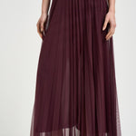 Gonna lunga donna lunga plissé bordeaux 14887 2503 FORTE FORTE 