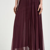 Gonna lunga donna lunga plissé bordeaux 14887 2503 FORTE FORTE 