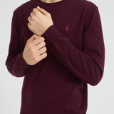 Maglia uomo in lana a girocollo bordeaux 710946143 005 RALPH LAUREN 